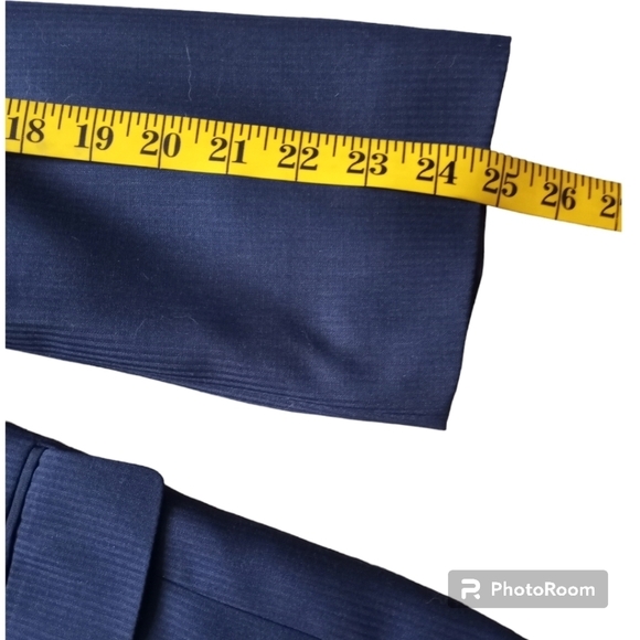 Stacy Adams Gold Label Size 44L Dark Blue Blazer Suit Jacket Coat - Picture 13 of 15